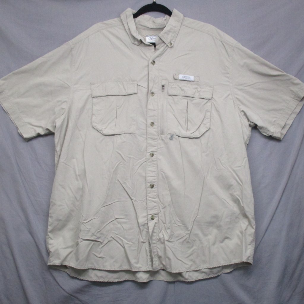 Gander Mountain Guide Series Outdoor Button Down W/ Pockets Beige Men Size | 2xl